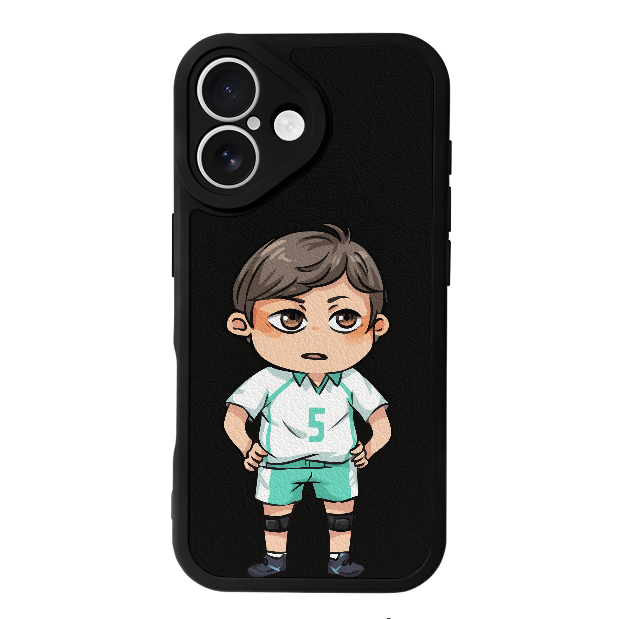 （画像用） ハイキュー!! Haikyu!! 【iPhone 16シリーズ対応】シリコンスマホケース（レザー調） 材質：シリコン